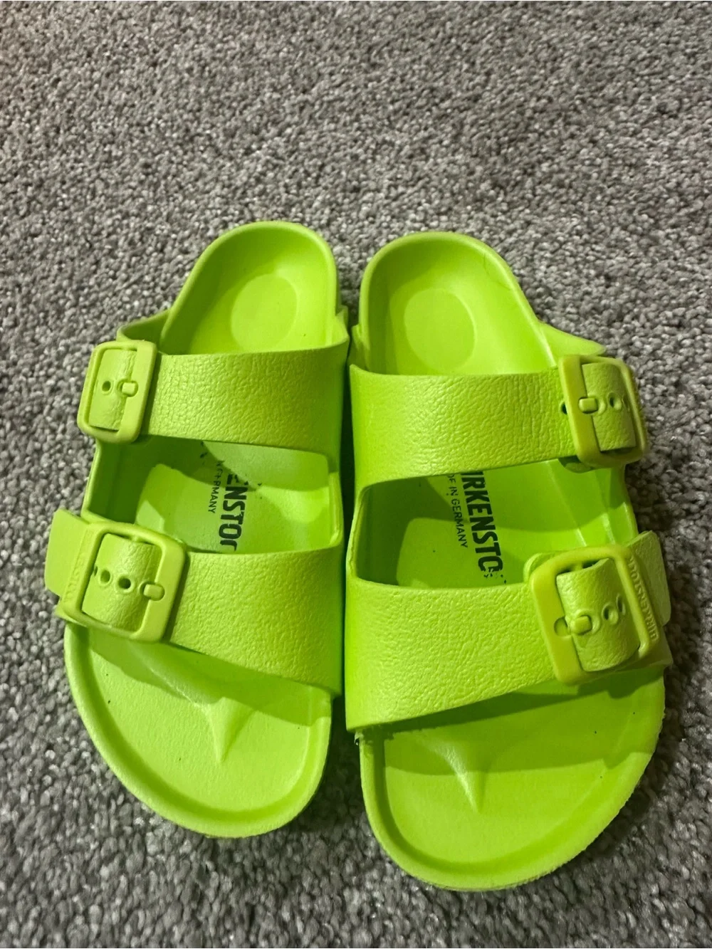 Birkenstock Kids EVA Two-Buckle Sandals - Neon Green